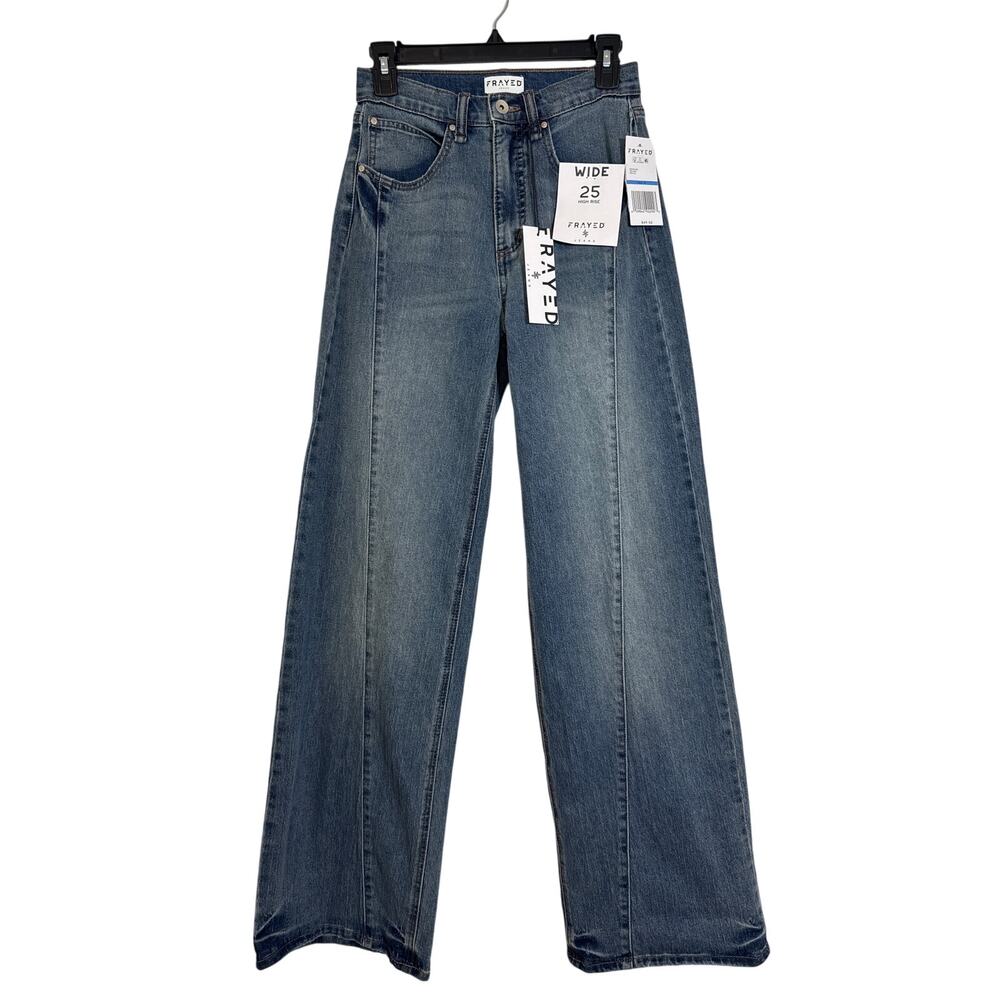 Frayed Brand Jeans, Size 25 High-Rise Wide Leg